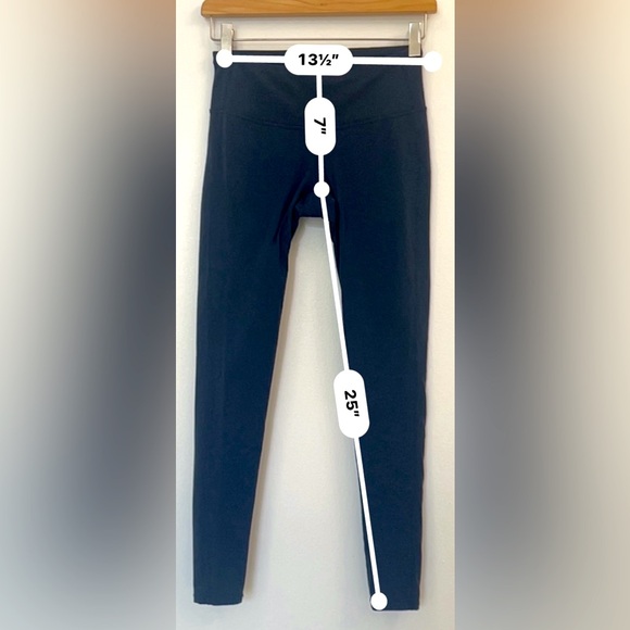 Athleta Women’s XS Navy Blue Mid Rise Leggings Compression Gym RN# 54023 SOFT - Picture 7 of 9